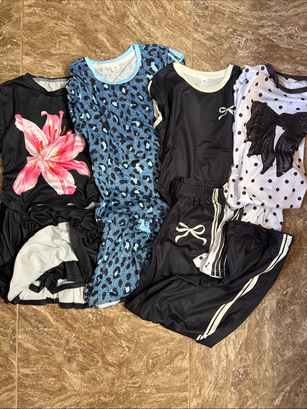 Kids Black and Blue Matching Sets Variety Pack - Stylish Playwear